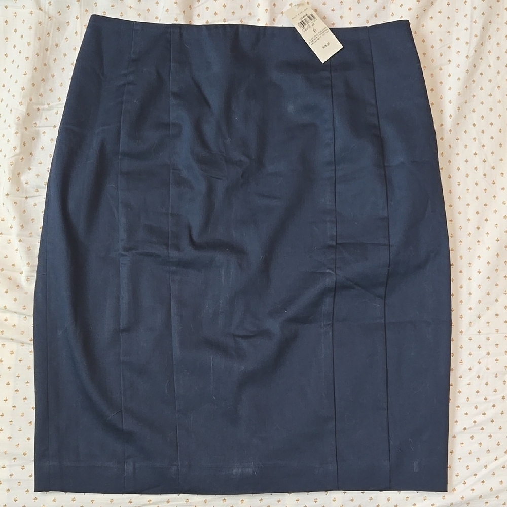 Ann Taylor Blue Pencil Skirt Knee-Length Workwear